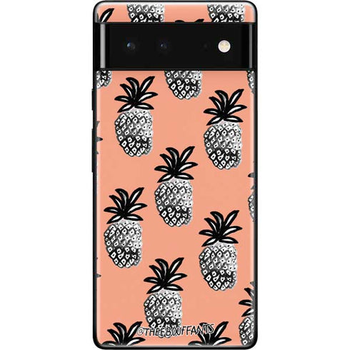 Bouffants and Broken Hearts Gray Scale Pineapple Google Pixel 6 Skin
